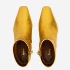 The Golden Glow Gold Leather Kitten Heel Women Boot