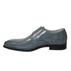 Men's Giovanni Shoes High Quality Leather Monk Strap Buckle AMATO gray