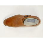 Men's Giovanni Shoes High Quality Leather Monk Strap Buckle AMATO Tan