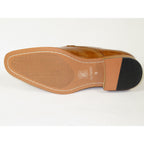 Men's Giovanni Shoes High Quality Leather Monk Strap Buckle AMATO Tan