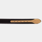 The Arda Black & Gold Leather Belt