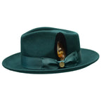 Bruno Capelo Hat Australian Wool Fedora Teardrop Crushable Bel Air BL598 H.Green