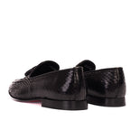Vinci The Bethesda Black Pyhtn Skin Leather Tassel Loafer Men  Shoe