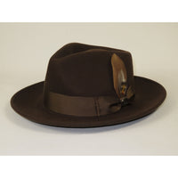 Bruno Capelo Hat Australian Wool Fedora Teardrop Crushable Bel Air BL594 Brown