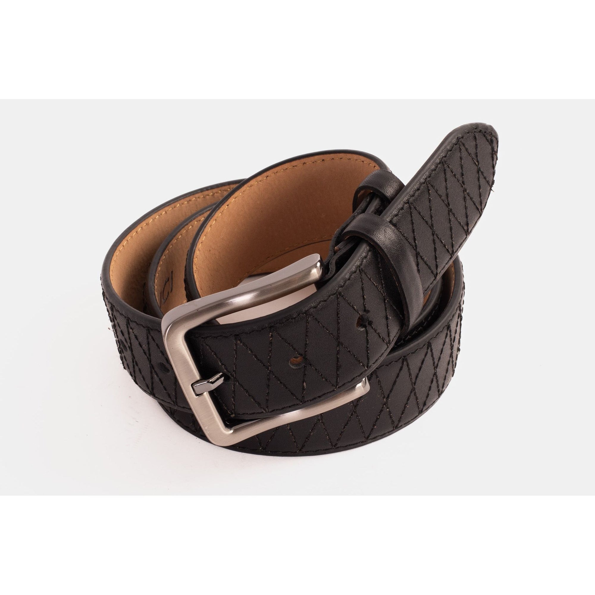 The Adler Black Leather Belt