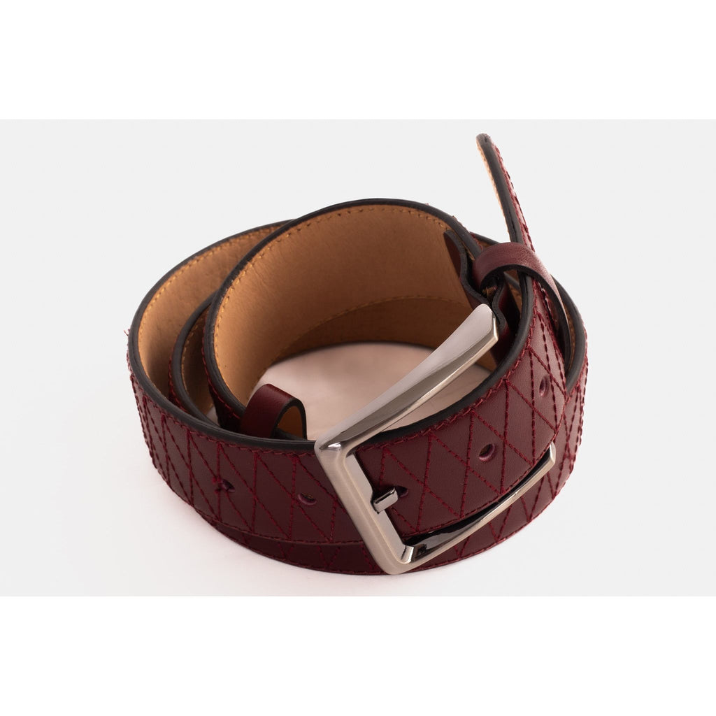 The Adler Burgundy Leather Belt
