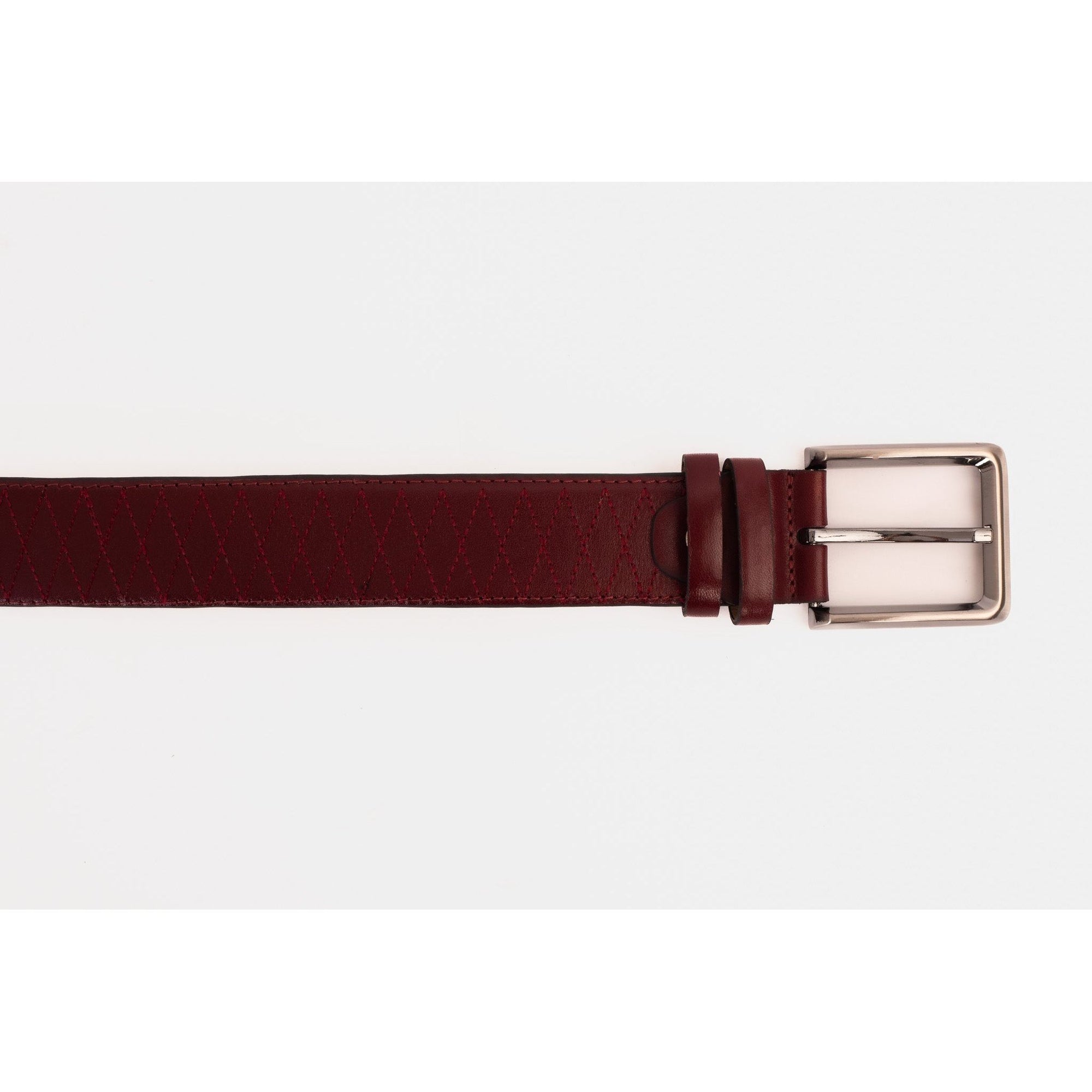 The Adler Burgundy Leather Belt