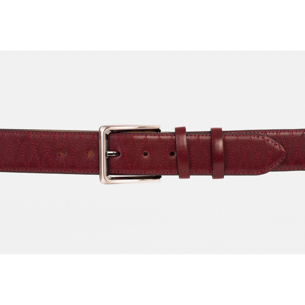 The Adler Burgundy Leather Belt