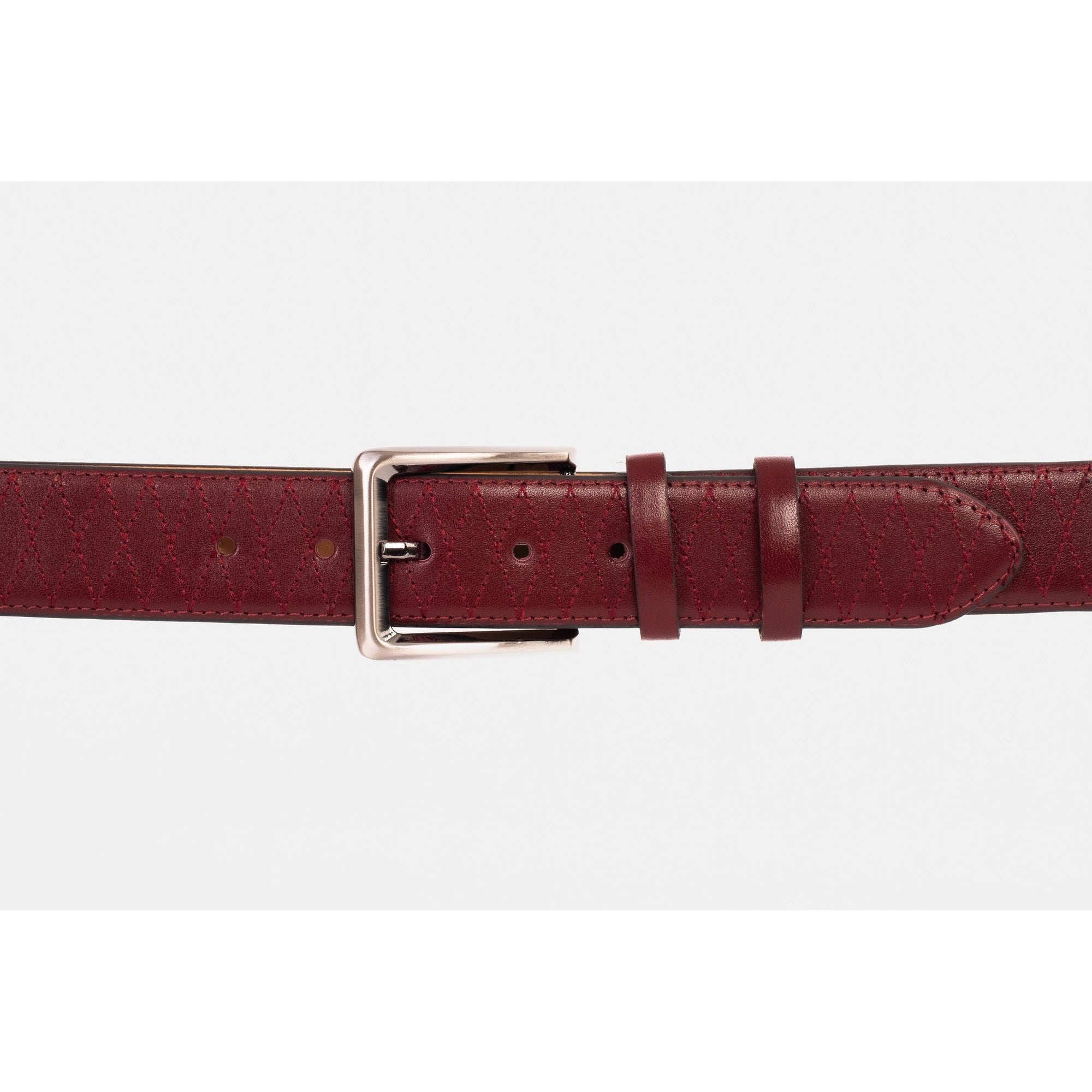 The Adler Burgundy Leather Belt