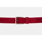 The Bari Red Suede Leather Belt