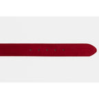 The Bari Red Suede Leather Belt