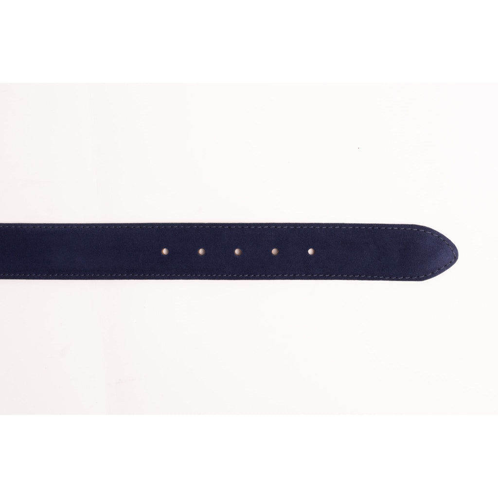 The Bari Navy Suede Leather Belt
