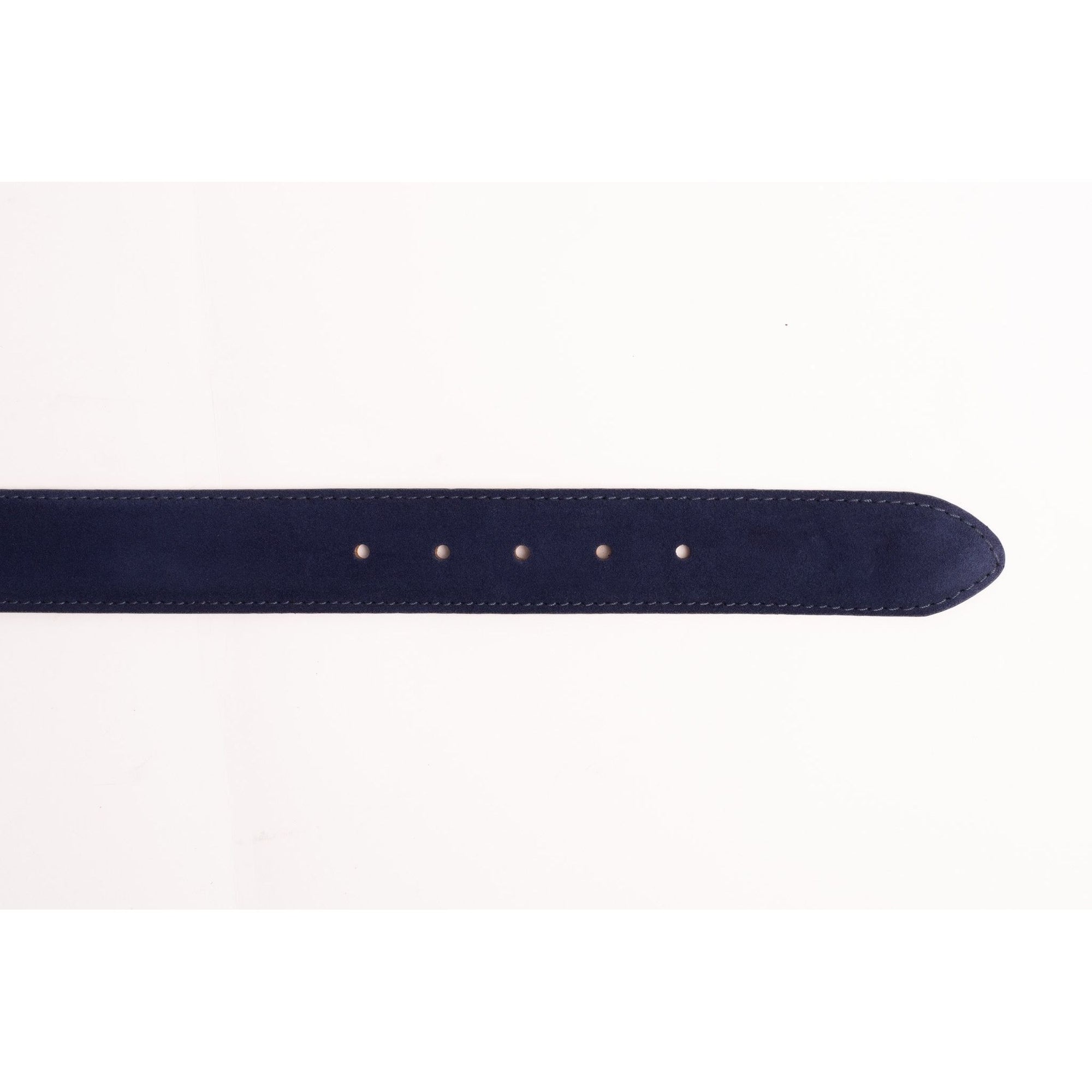 The Bari Navy Suede Leather Belt