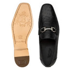 Belvedere Shoes Bartolo Ostrich Loafer Forest Black 1026OB