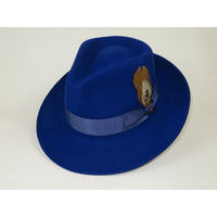 Bruno Capelo Hat Australian Wool Fedora Teardrop Crushable Bel Air BL593 Royal