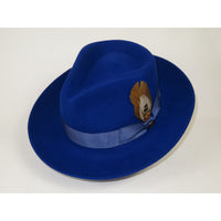 Bruno Capelo Hat Australian Wool Fedora Teardrop Crushable Bel Air BL593 Royal