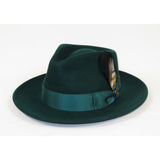 Bruno Capelo Hat Australian Wool Fedora Teardrop Crushable Bel Air BL598 H.Green