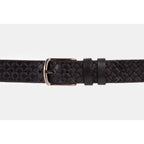 The Turan Black Woven Leather Belt
