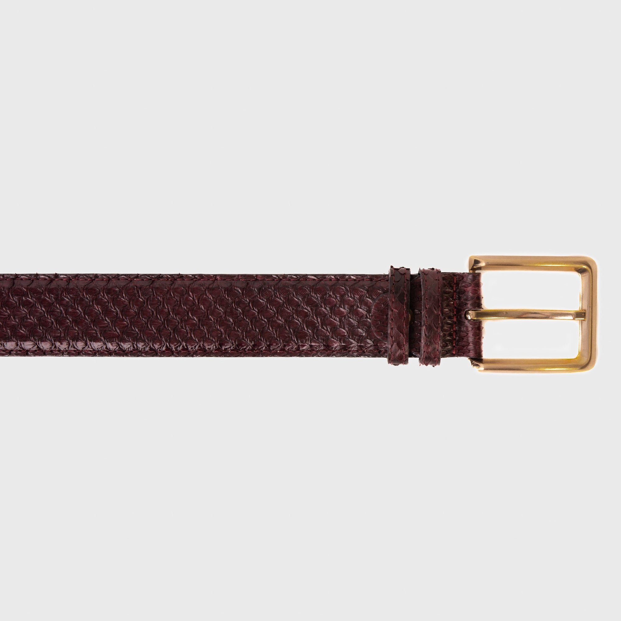 The Bethesda Burgundy Snake Leather Belt