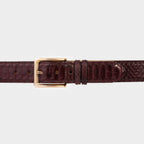 The Bethesda Burgundy Snake Leather Belt