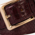 The Bethesda Burgundy Snake Leather Belt