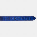 The Boss Navy Blue Snake Leather Belt