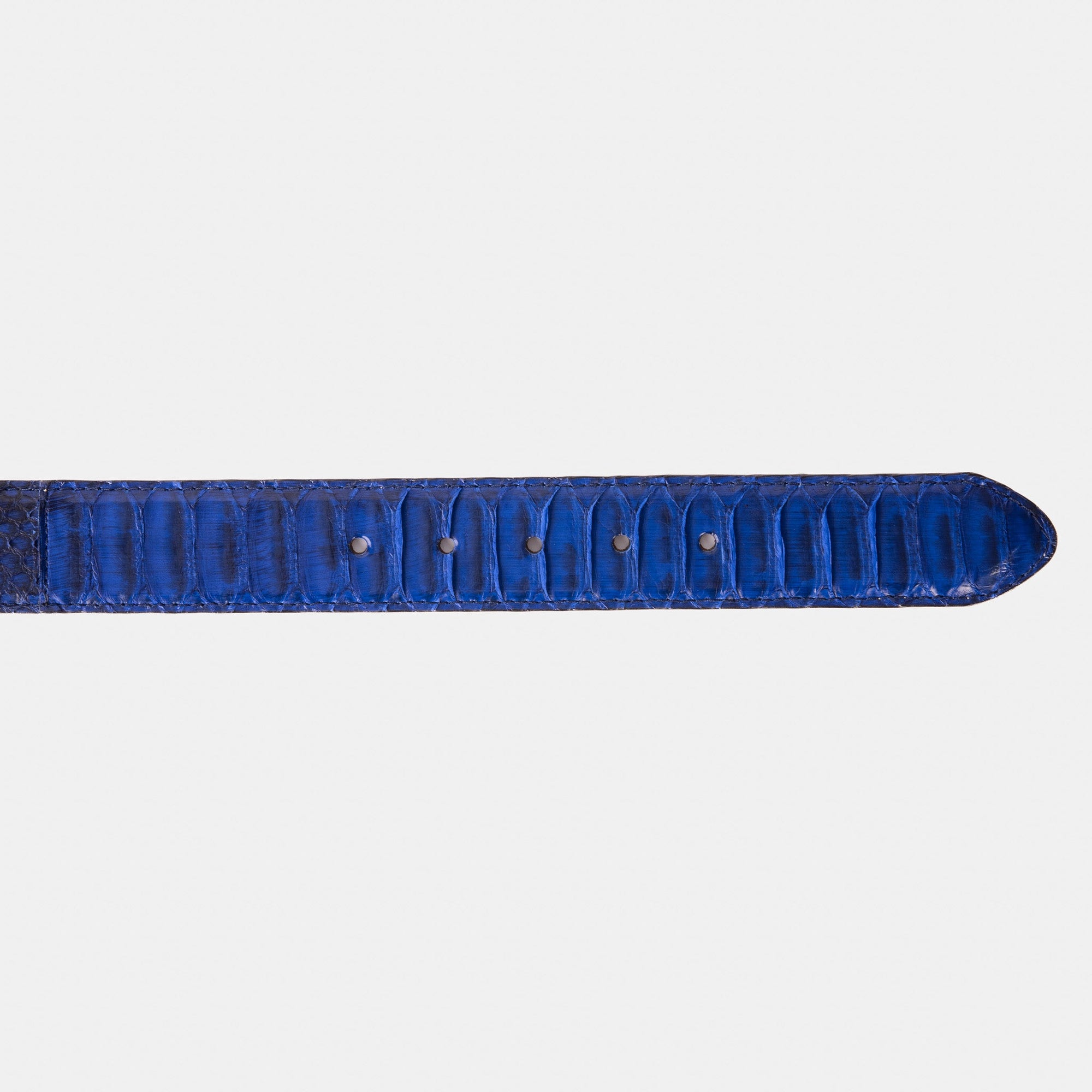 The Boss Navy Blue Snake Leather Belt