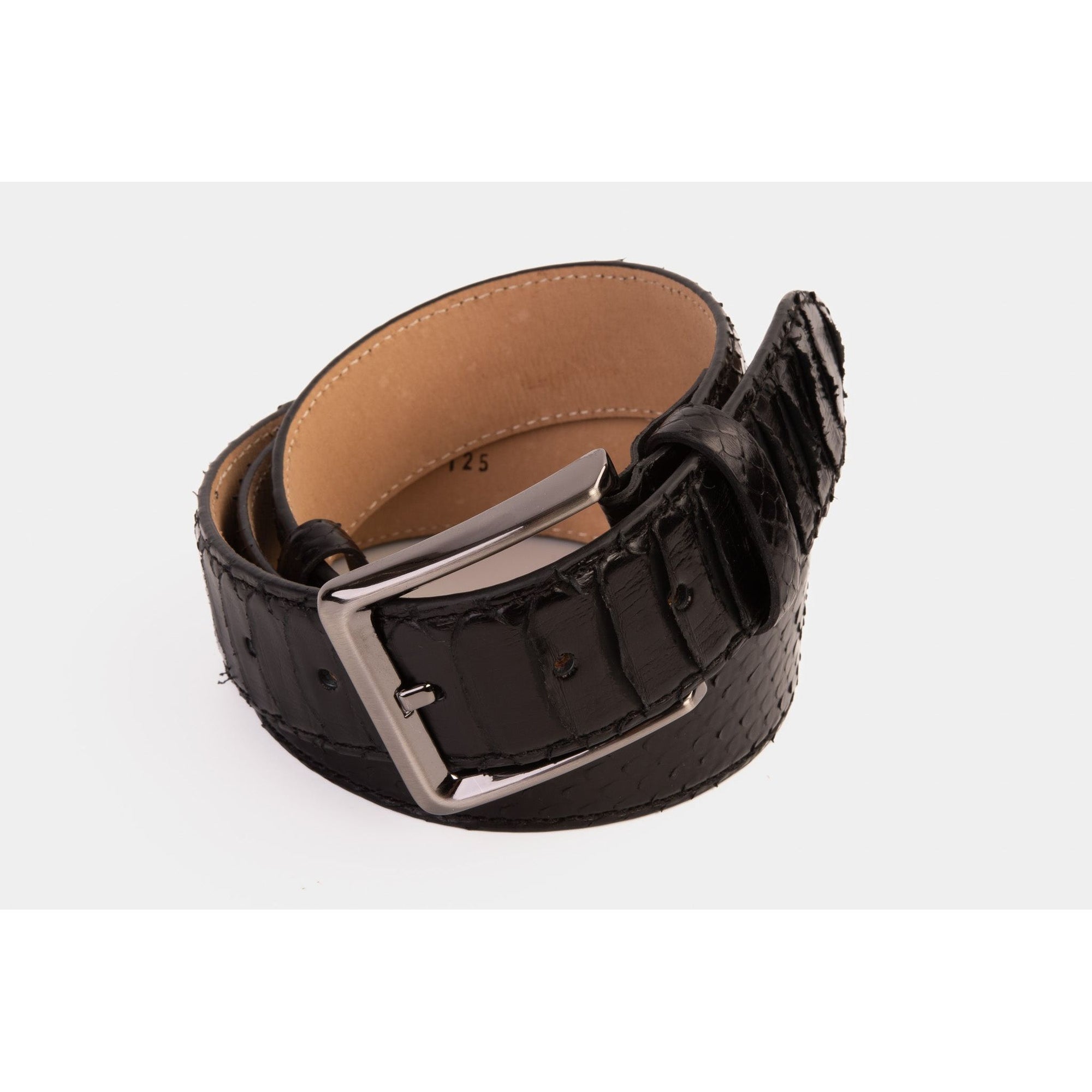 The Boss Black Snake Leather Belt