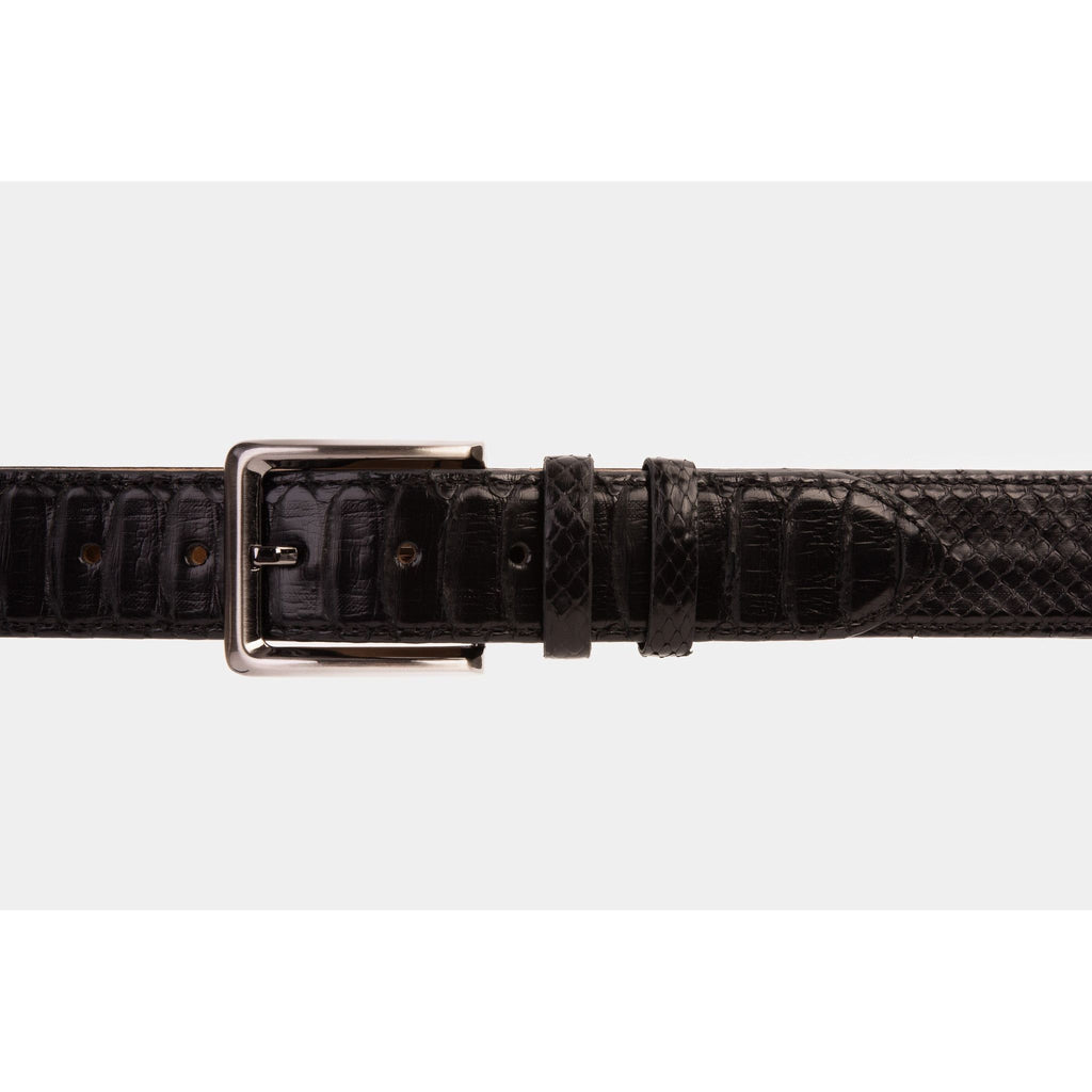 The Boss Black Snake Leather Belt