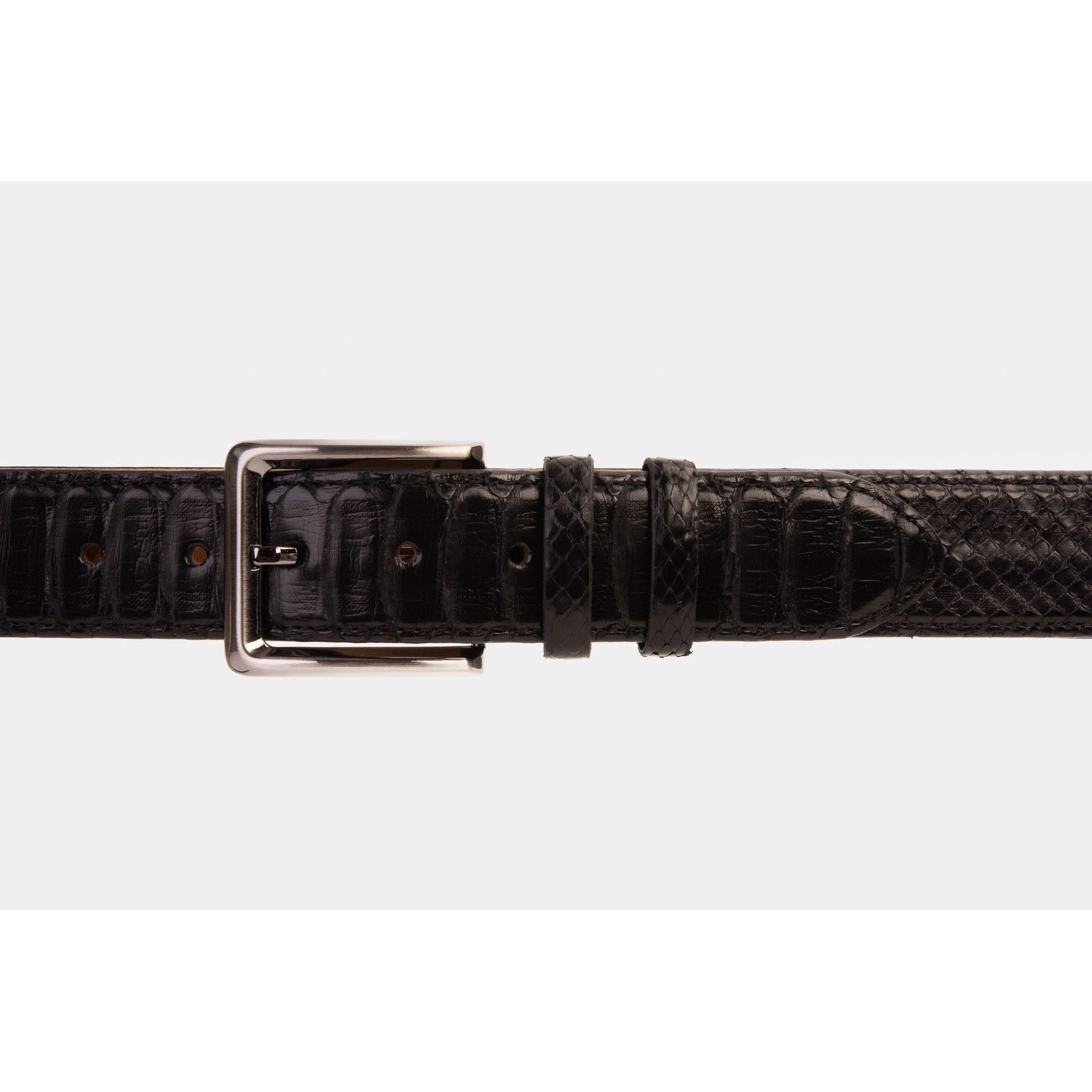 The Boss Black Snake Leather Belt