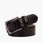 The Boss Black Snake Leather Belt