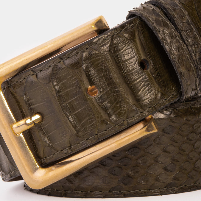 The Bethesda Green Pythn Snk Leather Belt – J.Valintin Men's Wear Legend