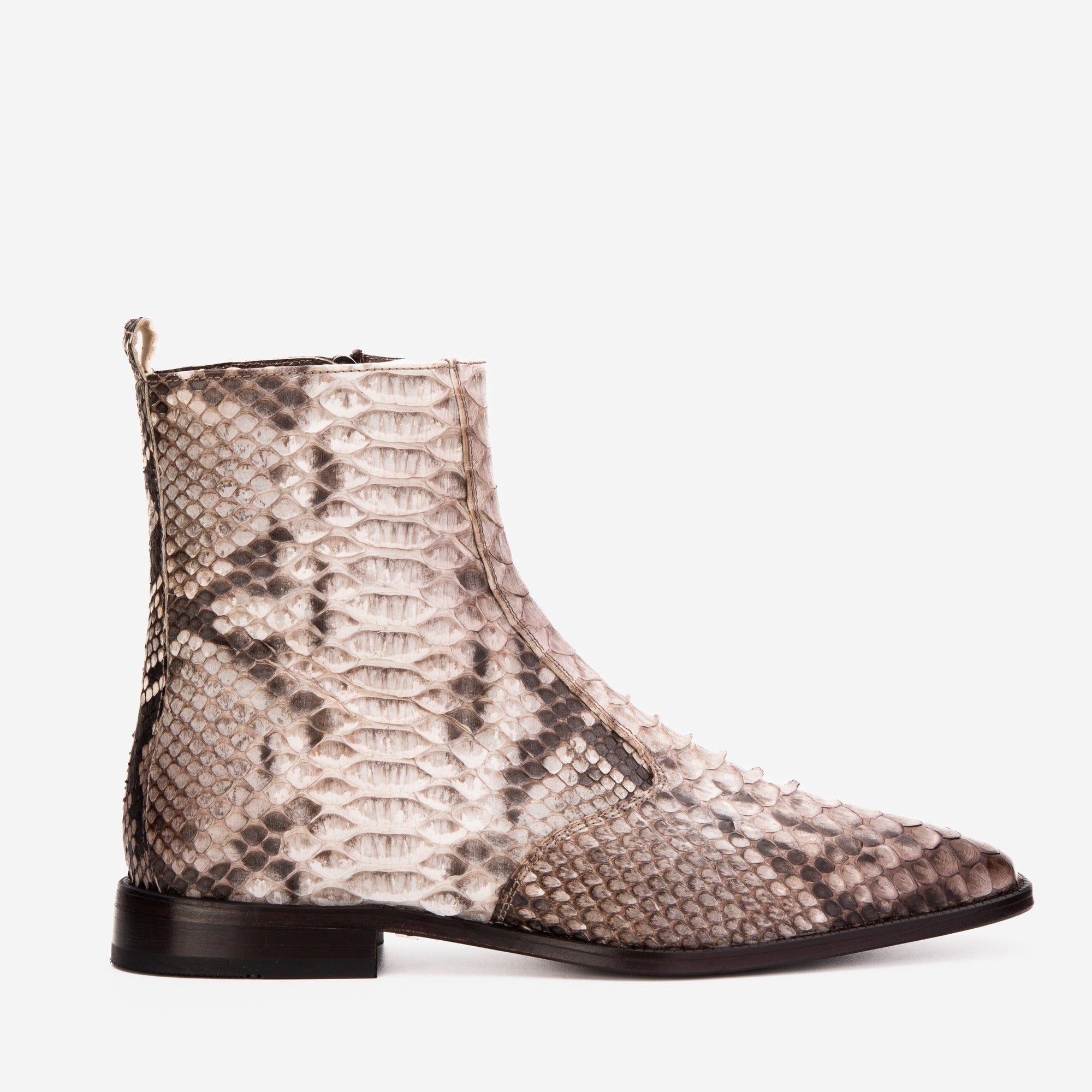 The Boss Natural Snake Zip-Up Leather Men Boot Limited Edition