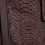 The Velar Brown Hand-Painted Snake Leather Weekender Bag