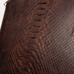 The Varese Brown Hand-Painted Snake Leather 14” Laptop Portfolio