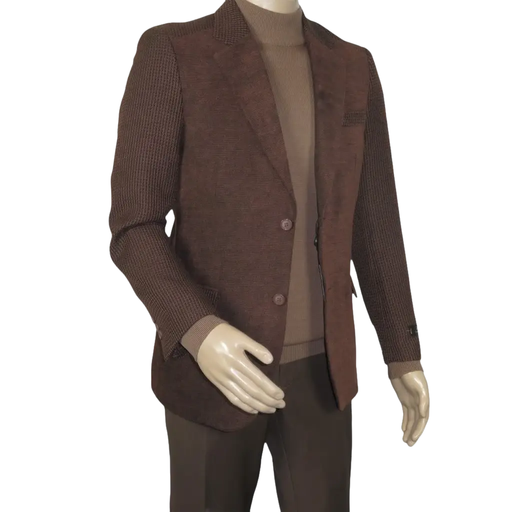 Men's Zacchi Sport Coat Patch Elbow Chenille Velveteen Bryan Cognac 74527