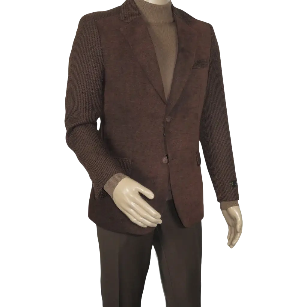 Men's Zacchi Sport Coat Patch Elbow Chenille Velveteen Bryan Cognac 74527