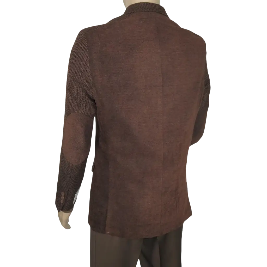 Men's Zacchi Sport Coat Patch Elbow Chenille Velveteen Bryan Cognac 74527