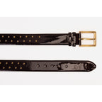 The Jupiter Burgundy Patent Leather Spike Leather Belt