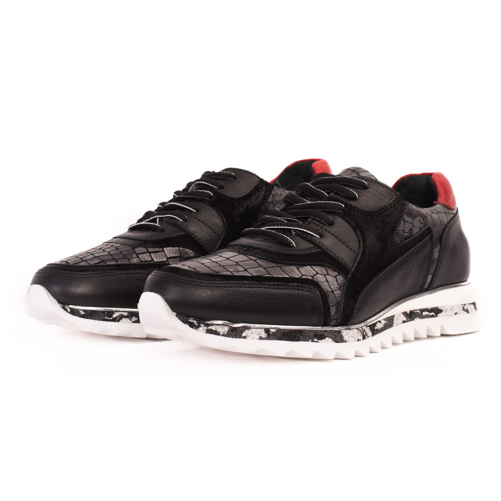 The Cakarta Black Leather Men Sneaker Final Sale!