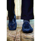 Capri Blue Jeans Slip On Genuine Python Skin