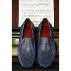 Capri Blue Jeans Slip On Genuine Python Skin