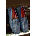 Capri Blue Jeans Slip On Genuine Python Skin