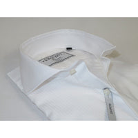 Men's Shirt Charles TYRWHITT 100% Cotton Cut-away Collar CHT-24 White Corded