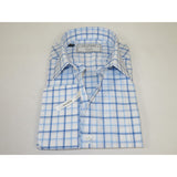 Men's Shirt Charles TYRWHITT Turkey 100% Cotton French Cuffs CHT-5 Blue Plaid