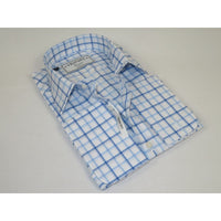 Men's Shirt Charles TYRWHITT Turkey 100% Cotton French Cuffs CHT-5 Blue Plaid