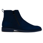 Men's TAYNO Chelsea Chukka Soft Micro Suede Zip up Boot Coupe S Navy
