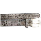 Men's Belvedere Belt Genuine Caiman Crocodile up to Size 44 Gray Style 1999