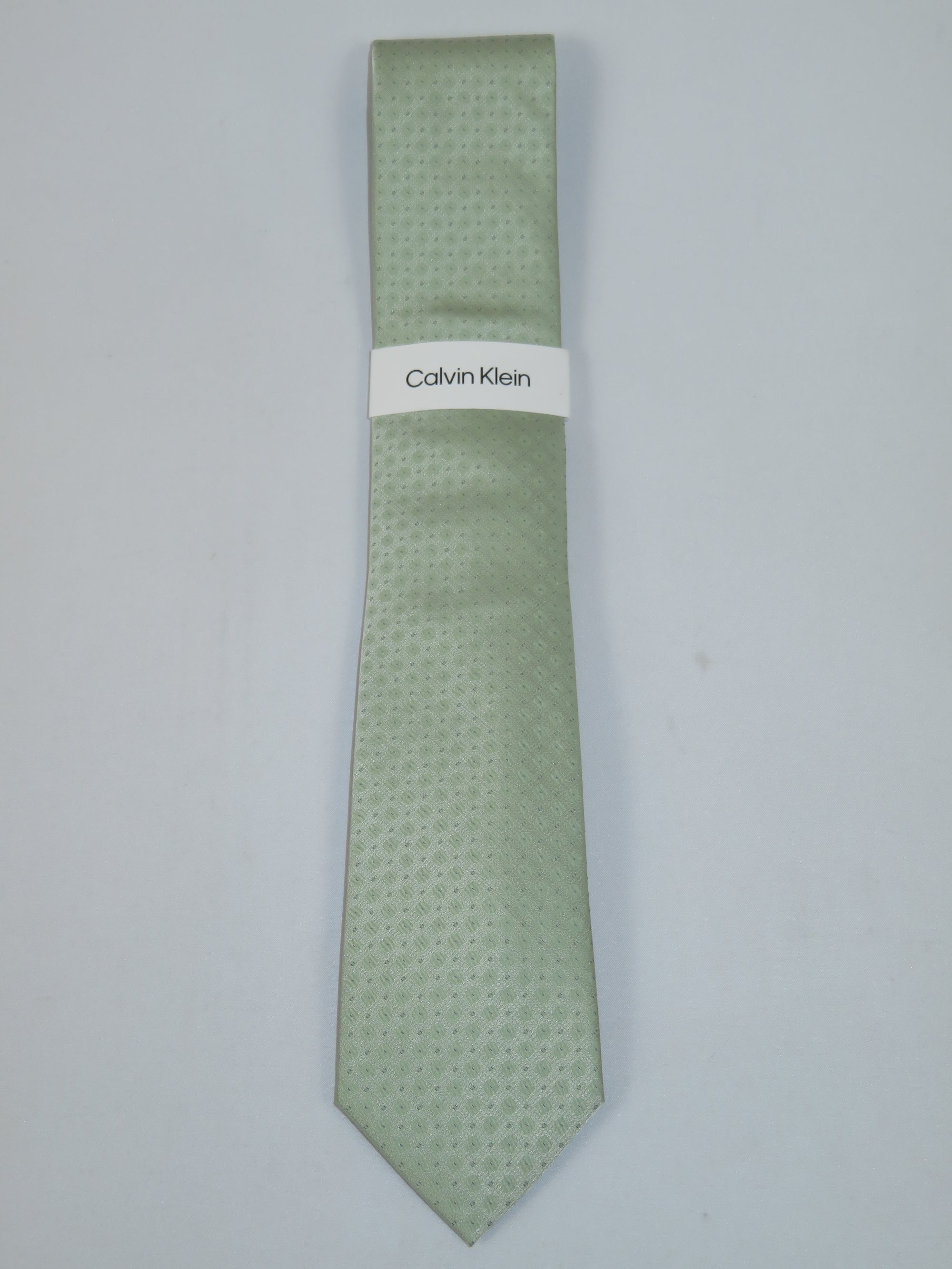 Men's Calvin Klein Tie Classic Woven Silky Feel #Calvin-2 Sage Green