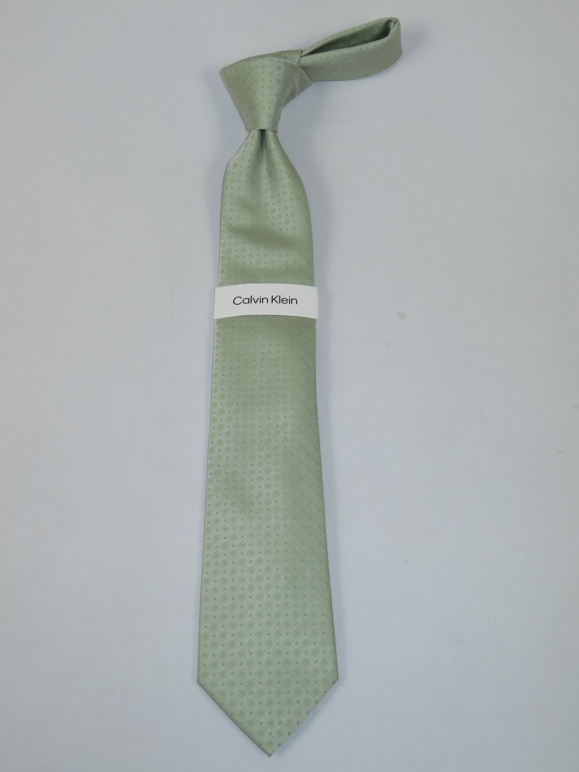 Men's Calvin Klein Tie Classic Woven Silky Feel #Calvin-2 Sage Green